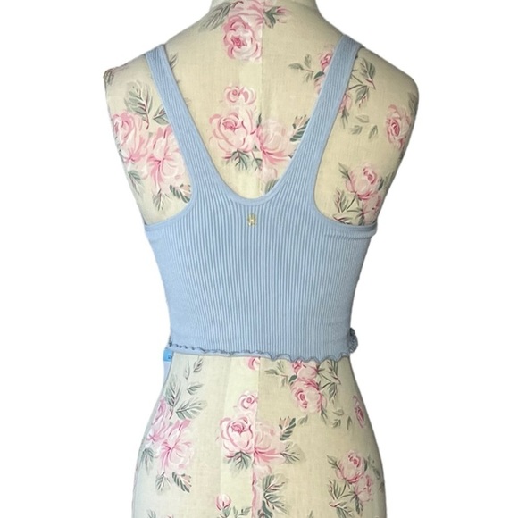 SPIRITUAL GANGSTER Seamless Top Crop Bra, light Blue, size M/L - Picture 3 of 15